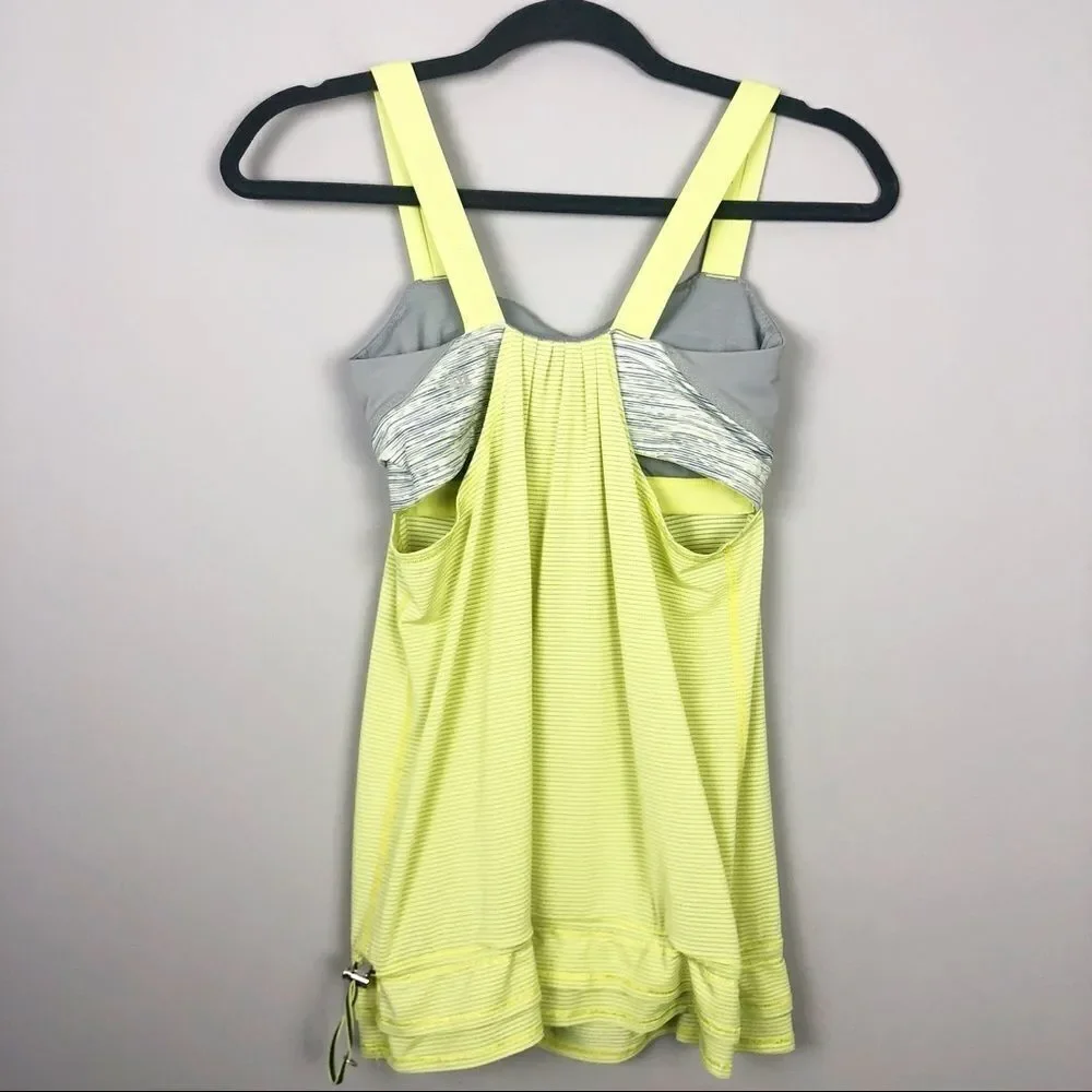 LULULEMON | Lemon Lime Bubble Tank Citrus Size 4